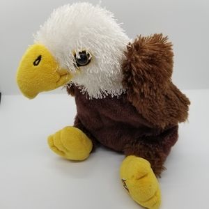 GANZ Webkinz EAGLE Plush Stuffed Animal HM214 Bird NO CODE  Retired Toy 9"‎